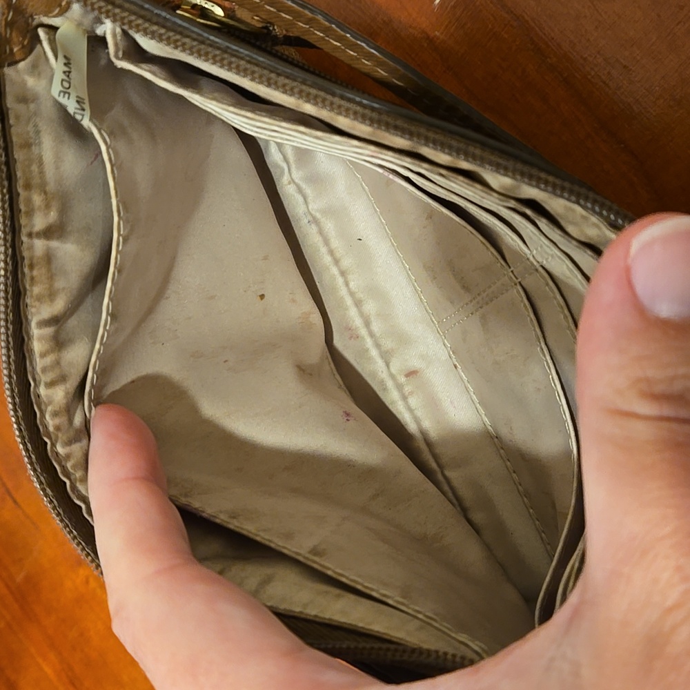 Coach Signature Tan Wristlet - Picture 13 of 15